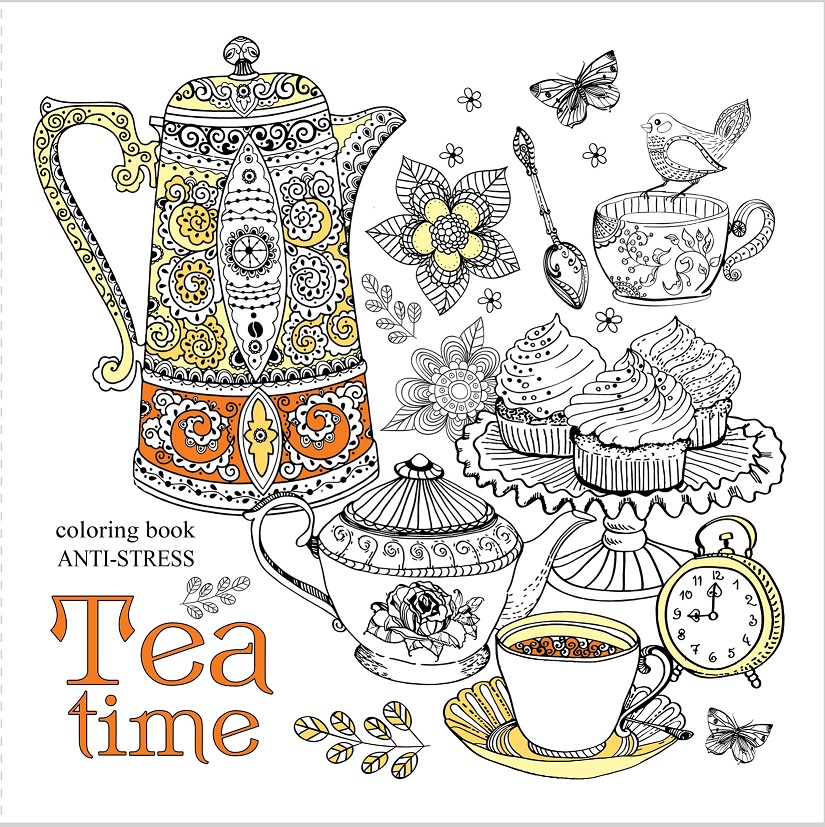 Image of Kolorowanka antystresowa 200x200 12 kartek BR Tea time