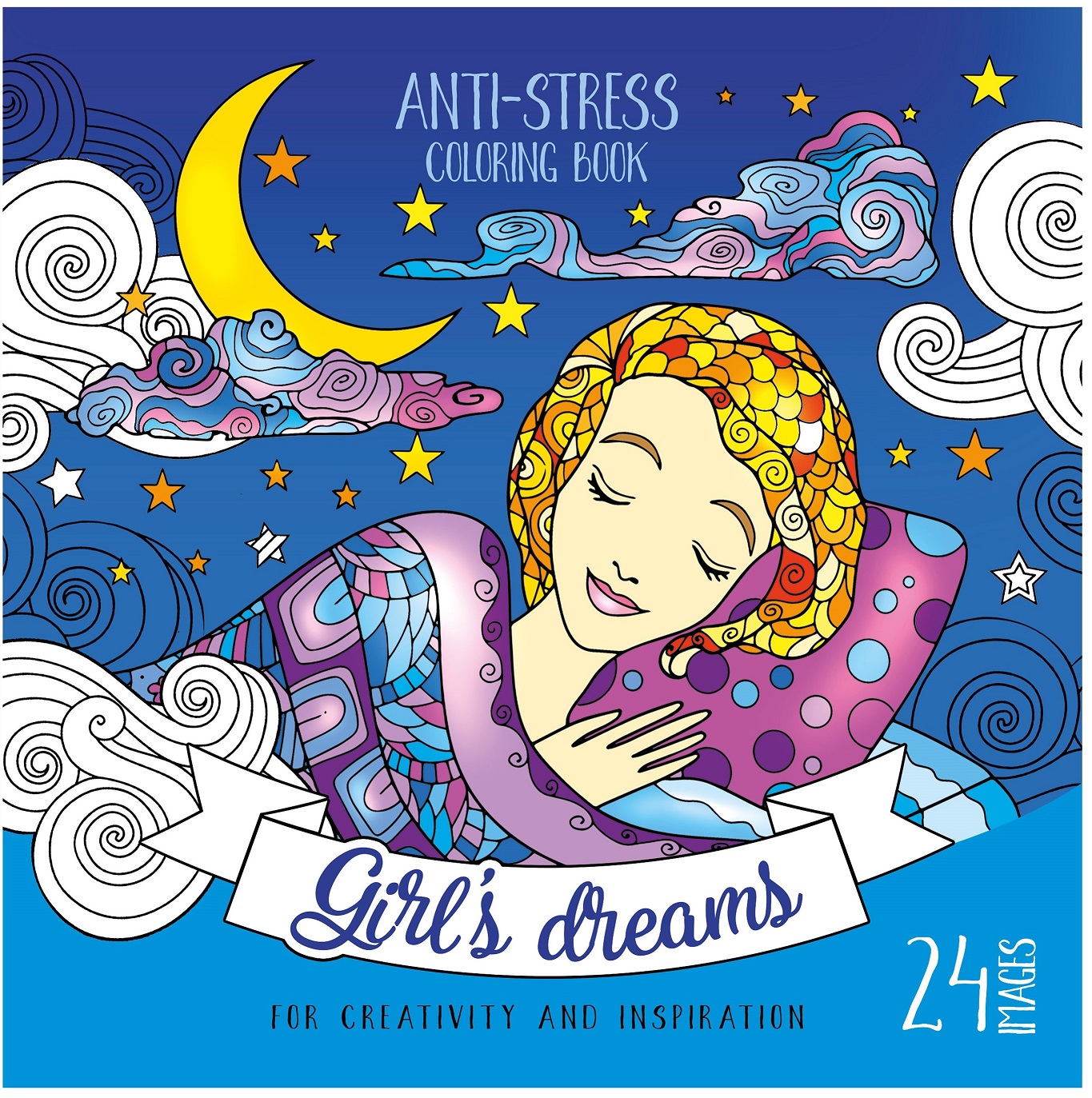 Image of Kolorowanka antystresowa 200x200 12 kartek BR Girl's dreams