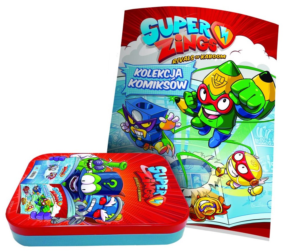 Image of SuperZings. Kolekcja komiksów. Puszka z Komiksem