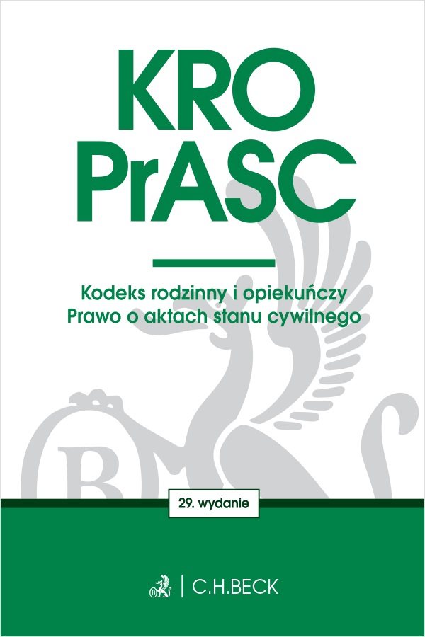 Image of KRO. PrASC. Kodeks rodzinny i opiekuńczy. Prawo o aktach stanu cywilnego wyd. 29