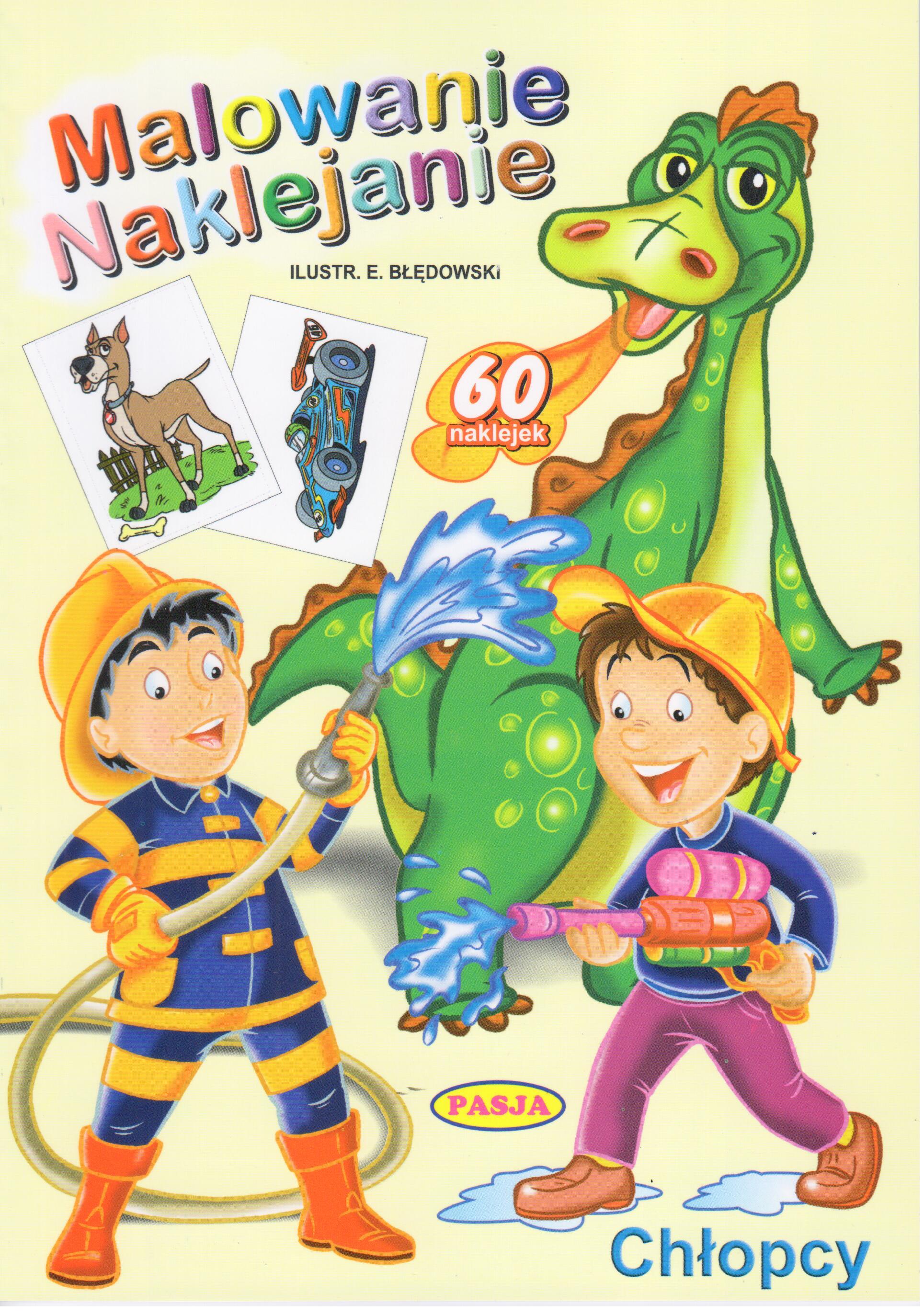 Image of Chłopcy. Malowanie naklejanie