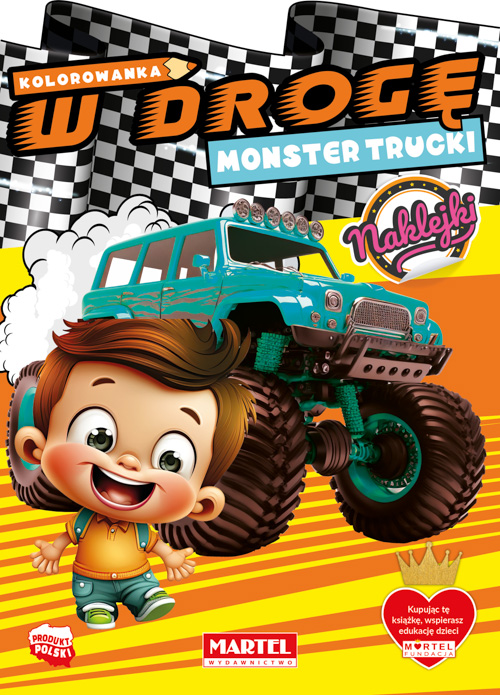 Image of Kolorowanka Monster Trucki z naklejkami. W drogę