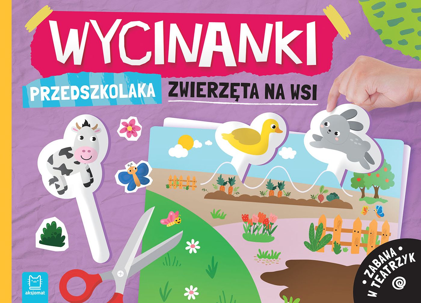 Image of Zwierzęta na wsi. Wycinanki przedszkolaka. Zabawa w teatrzyk