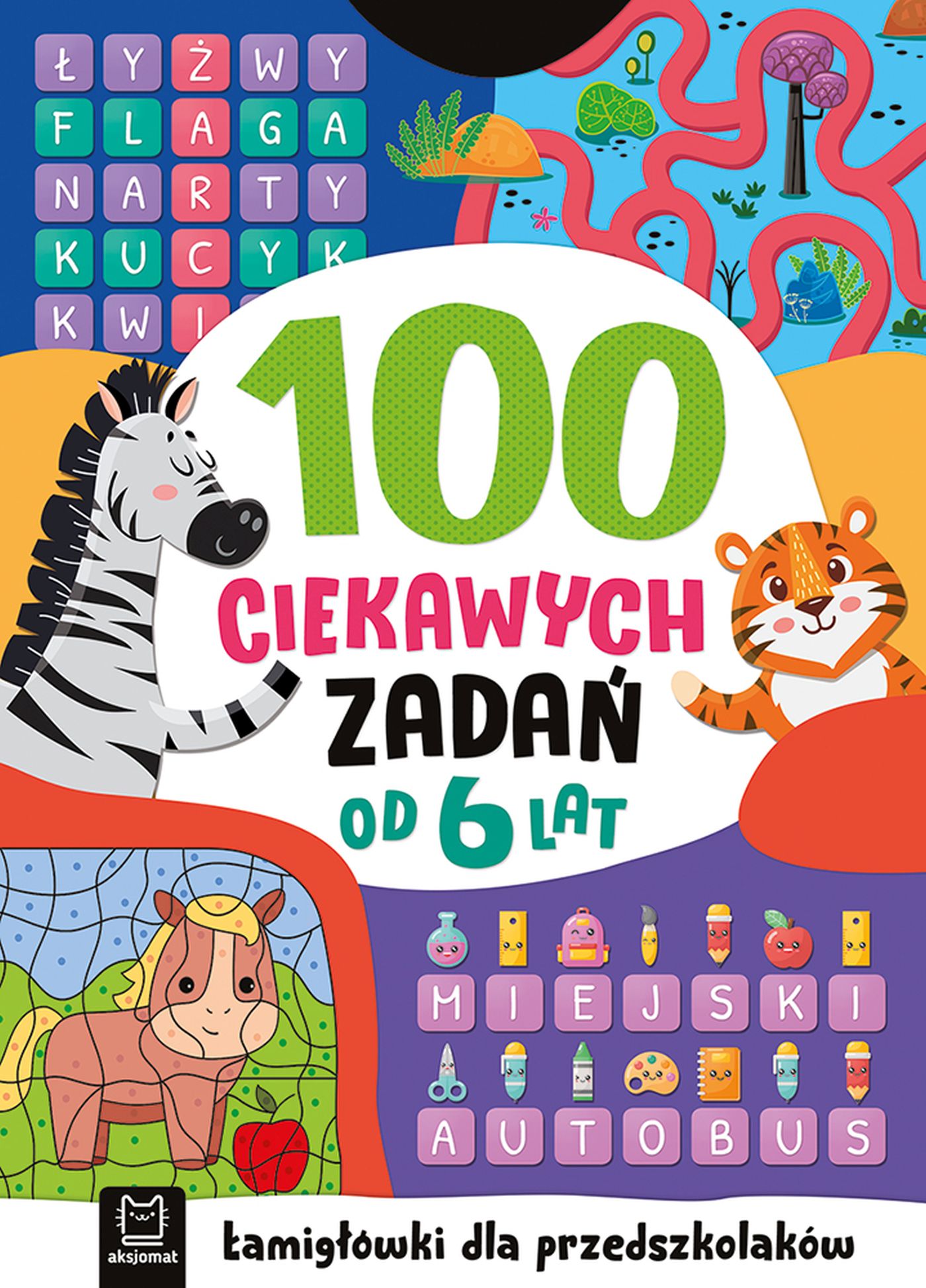 Image of 100 ciekawych zadań. Łamigłówki dla przedszkolaków. Od 6 lat