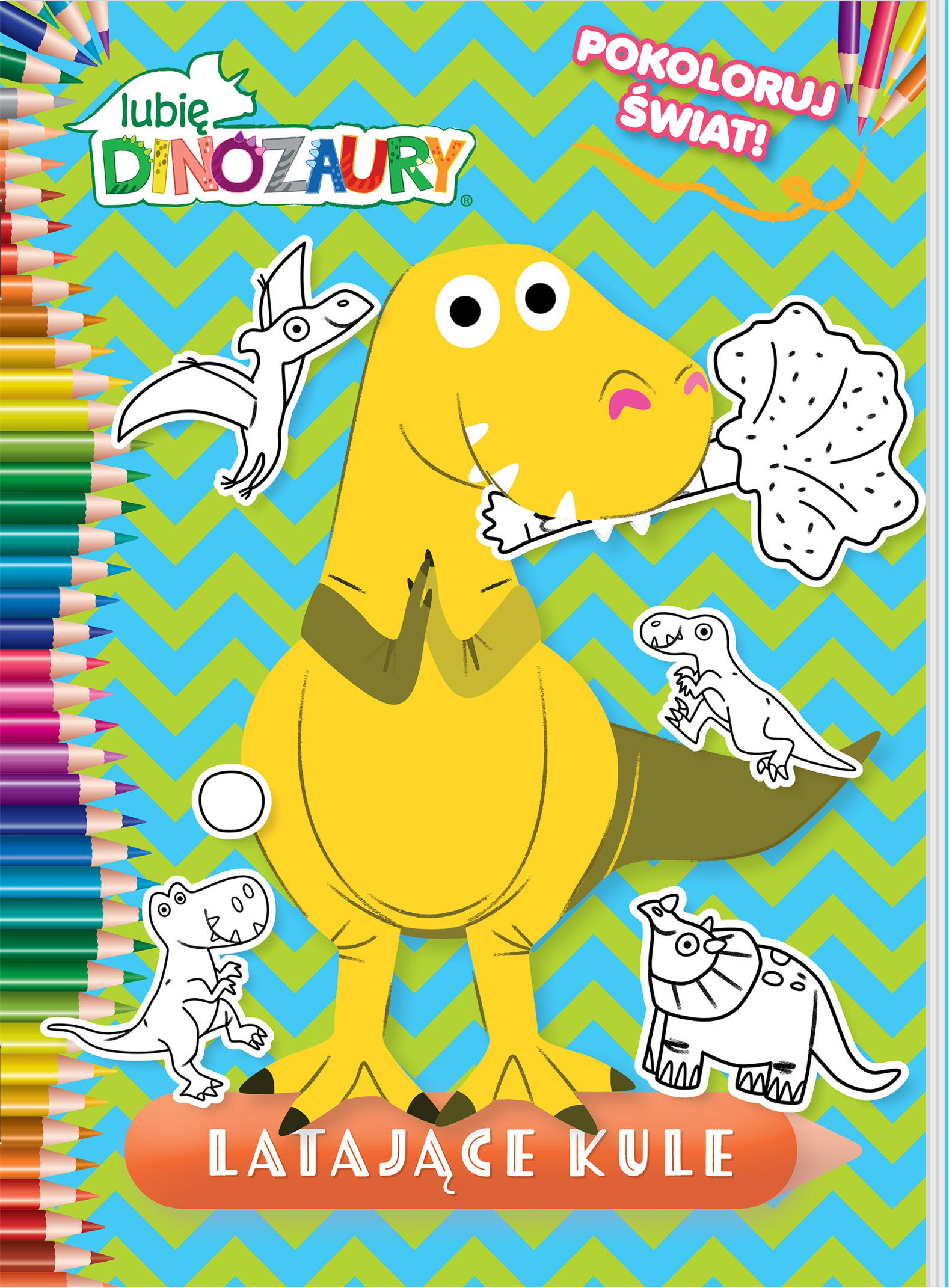 Image of Latające kule. Lubię Dinozaury. Pokoloruj świat
