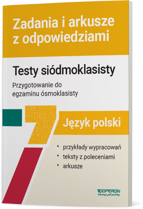 Image of Język polski Testy siódmoklasisty Zadania i arkusze
