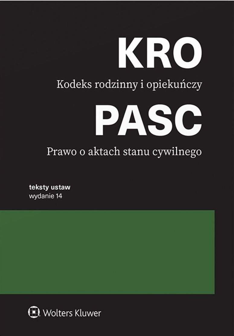 Image of Kodeks rodzinny i opiekuńczy. Prawo o aktach stanu cywilnego. Teksty ustaw wyd. 2024