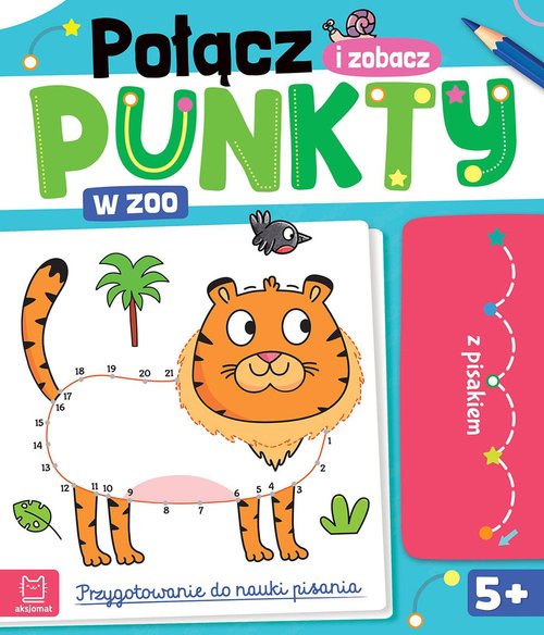 Image of Połącz punkty i zobacz! W zoo. Przygotowanie do nauki pisania. Ścieralny pisak