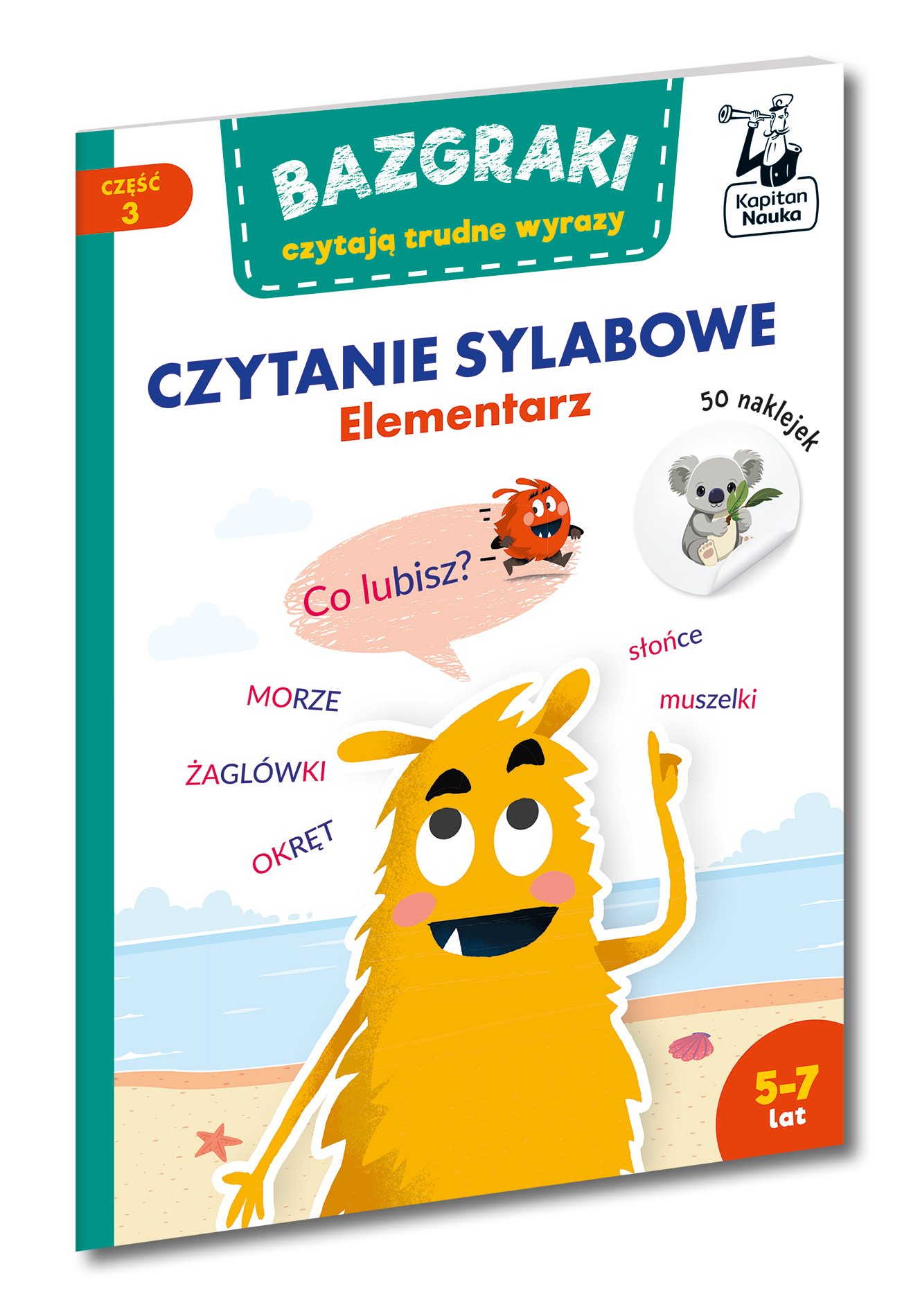 Image of Bazgraki czytają trudne wyrazy. Czytanie sylabowe. Elementarz. Kapitan Nauka. Bazgraki