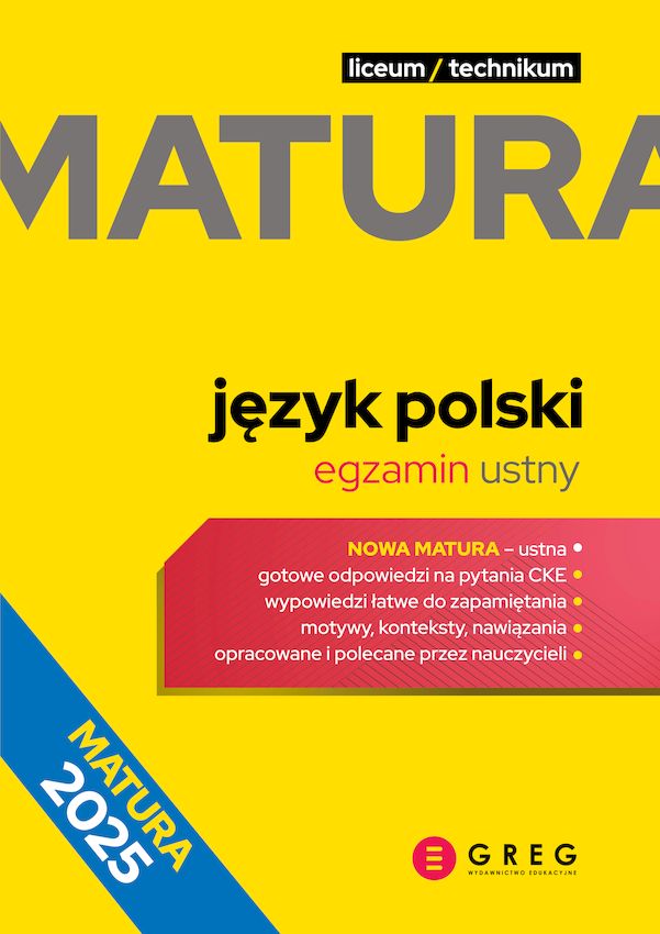 Image of Język polski. Egzamin ustny. Repetytorium maturalne. Matura 2025